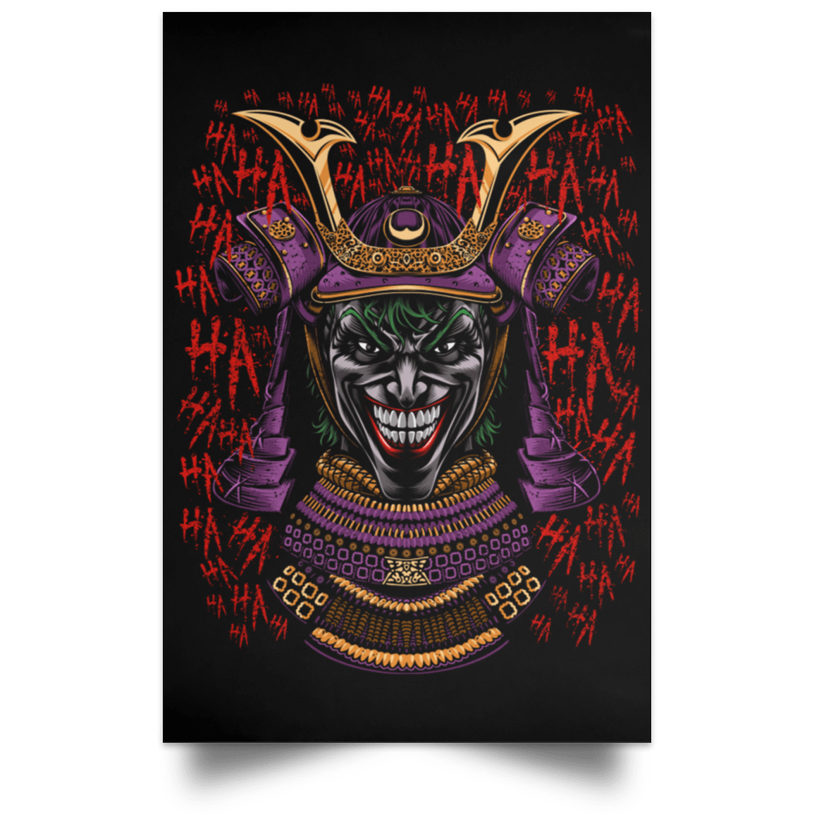 Housewares Black / 12" x 18" Samurai Joke Portrait Poster