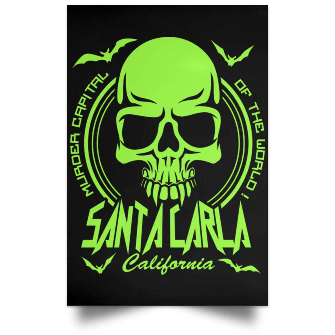 Housewares Black / 12" x 18" Santa Carla Portrait Poster