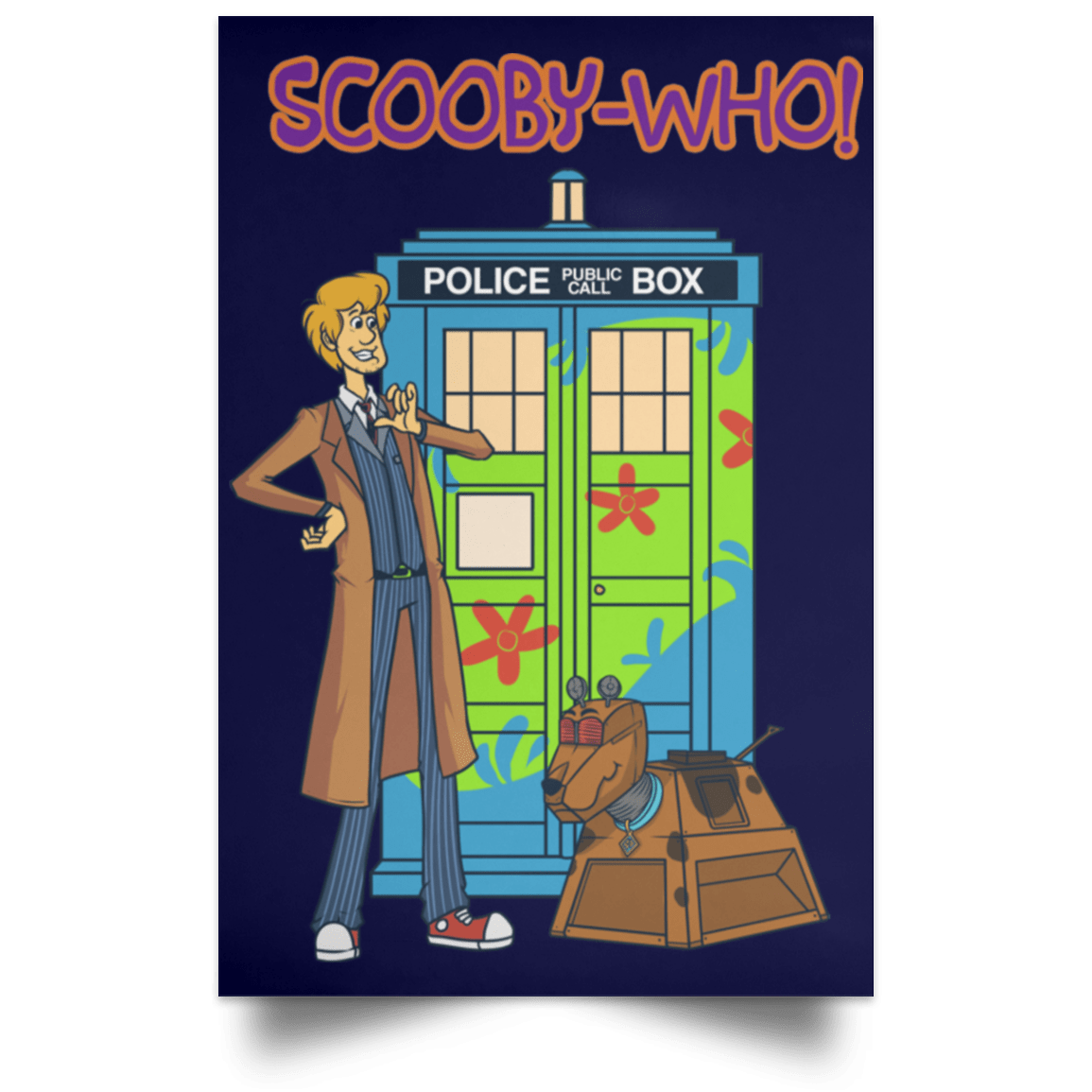 Housewares Navy / 12" x 18" Scooby-Who! Portrait Poster