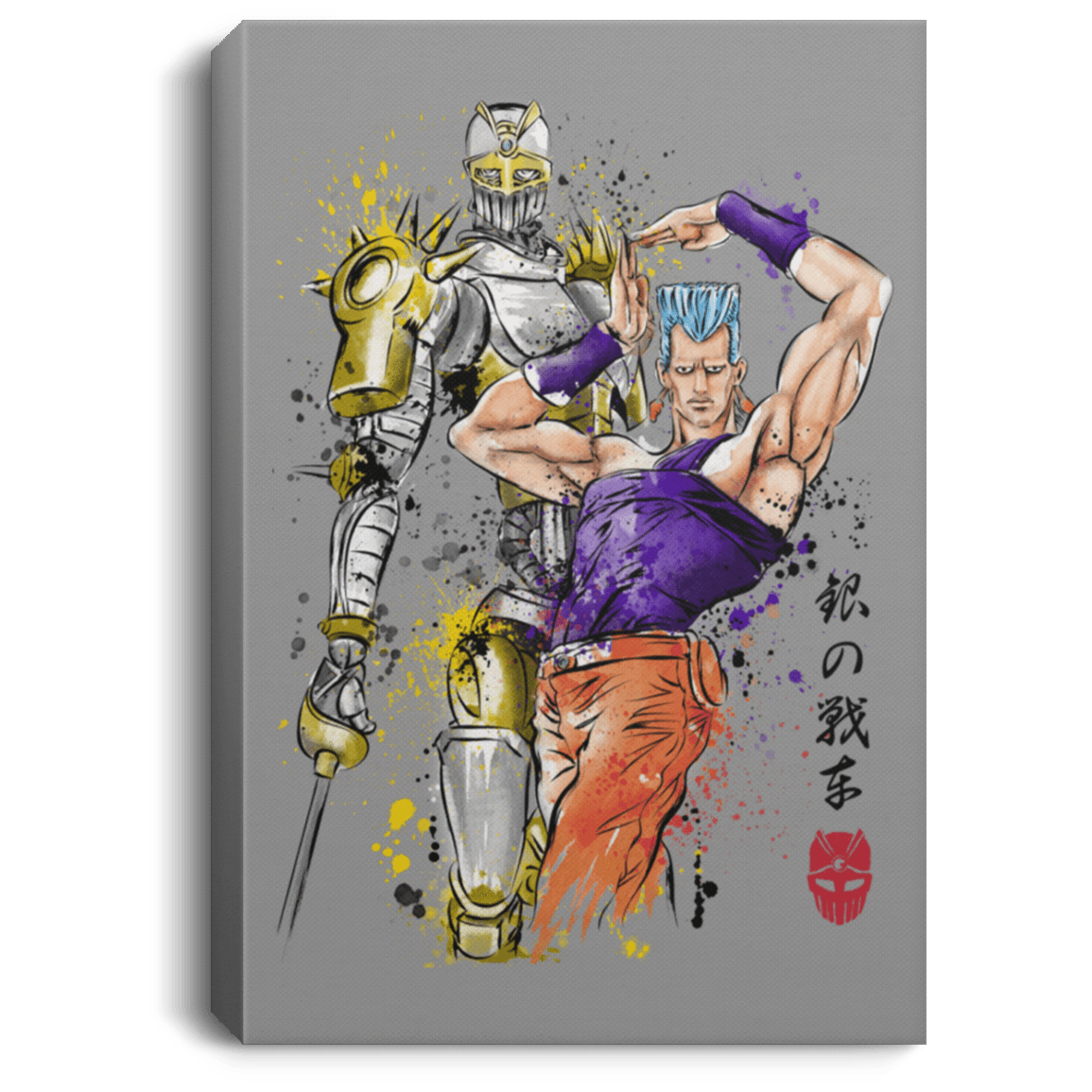 Housewares Gray / 8" x 12" Silver Chariot Watercolor Premium Portrait Canvas