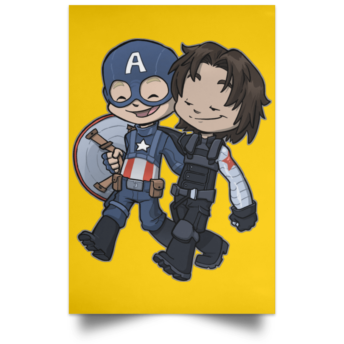 Housewares Athletic Gold / 12" x 18" Soldier Besties Portrait Poster