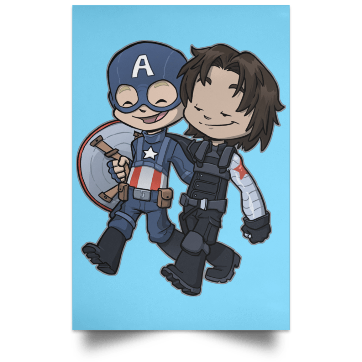 Housewares Columbia Blue / 12" x 18" Soldier Besties Portrait Poster