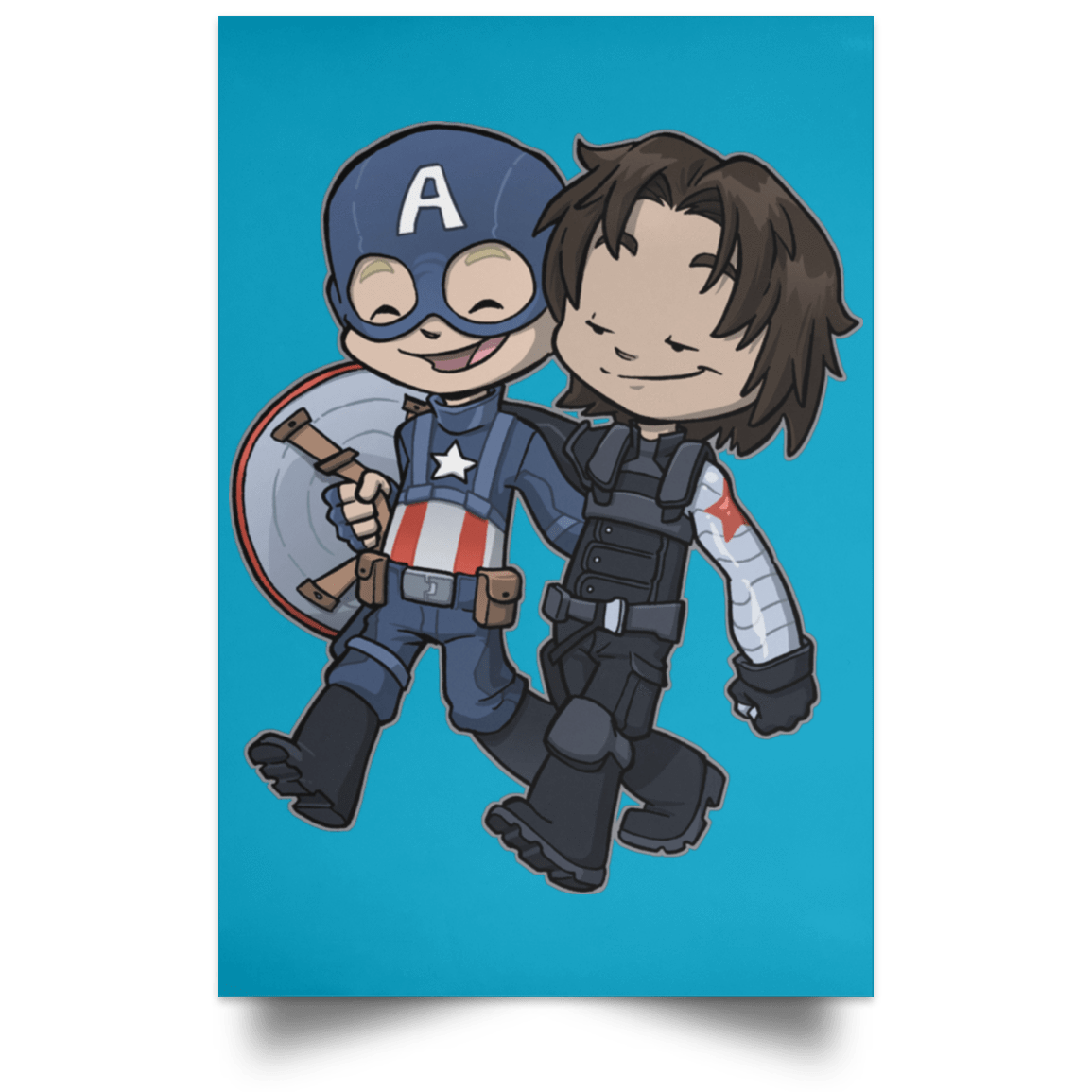 Housewares Turquoise / 12" x 18" Soldier Besties Portrait Poster