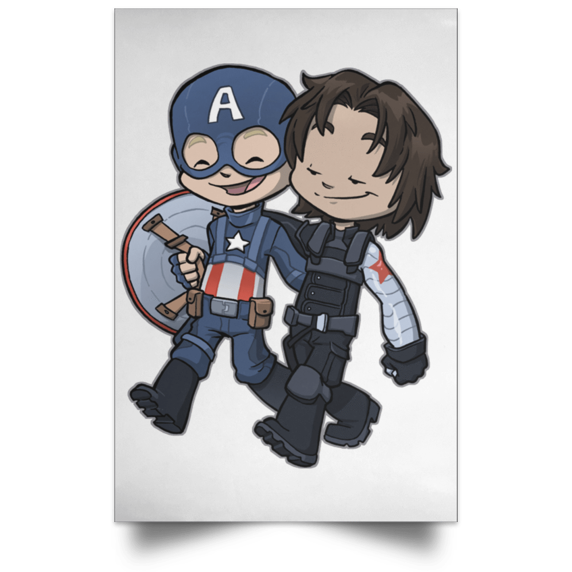 Housewares White / 12" x 18" Soldier Besties Portrait Poster