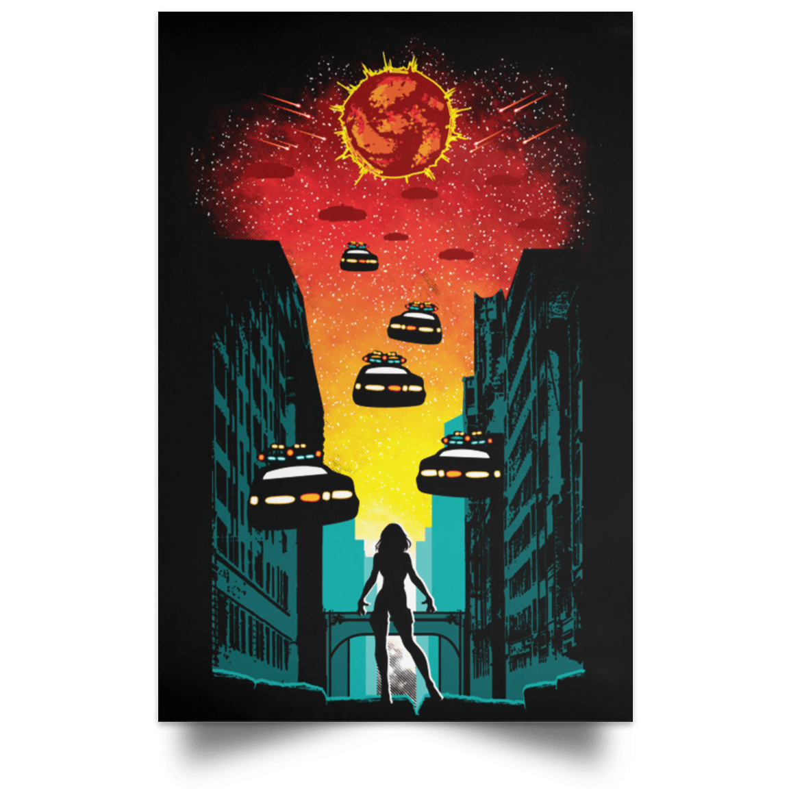 Housewares Black / 12" x 18" Space Fugitive Portrait Poster