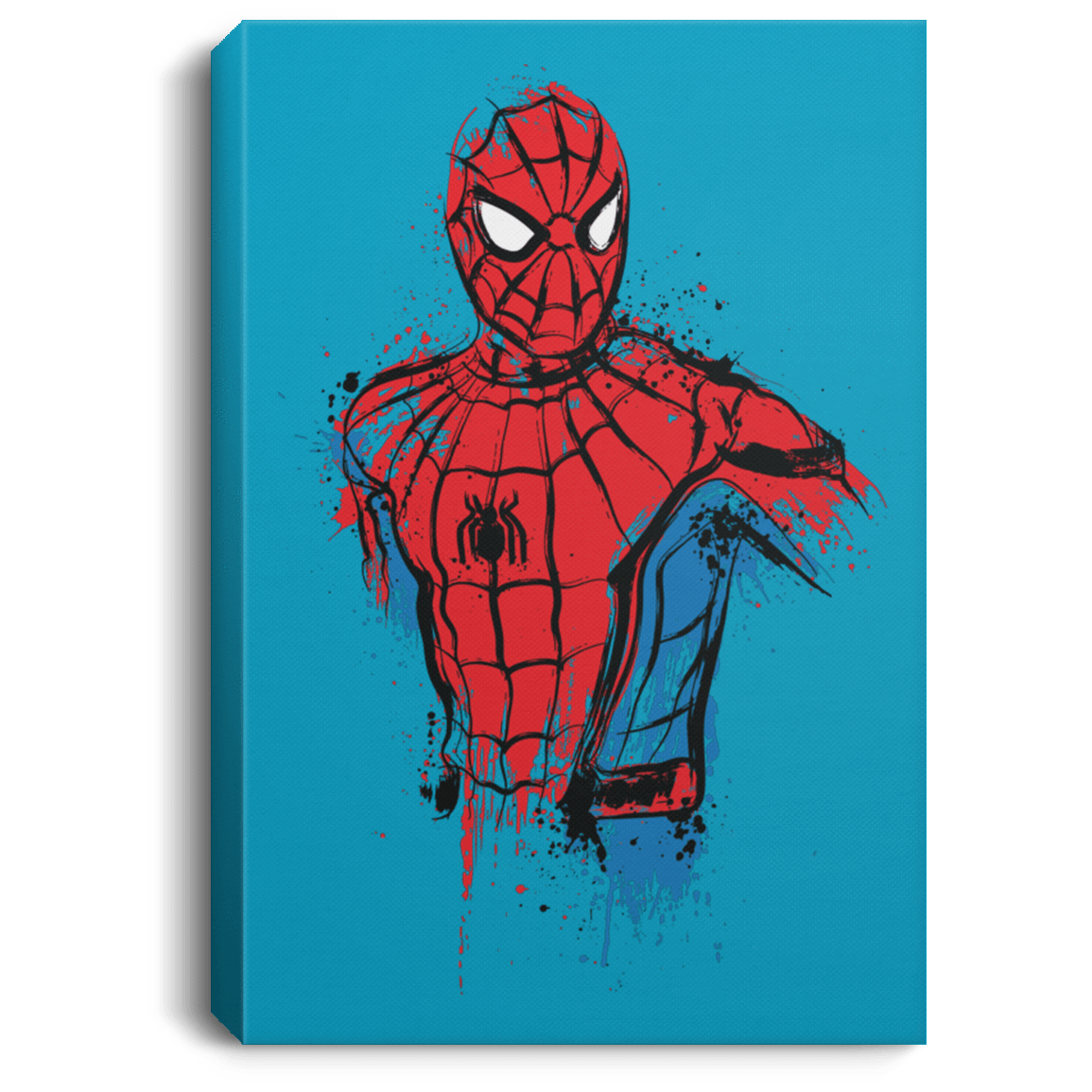 Housewares Turquoise / 8" x 12" Spiderman- Friendly Neighborhood Premium Portrait Canvas