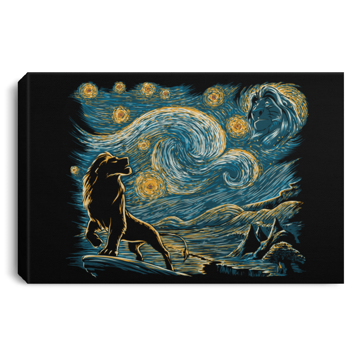 Housewares Black / 12" x 8" Starry King Premium Landscape Canvas
