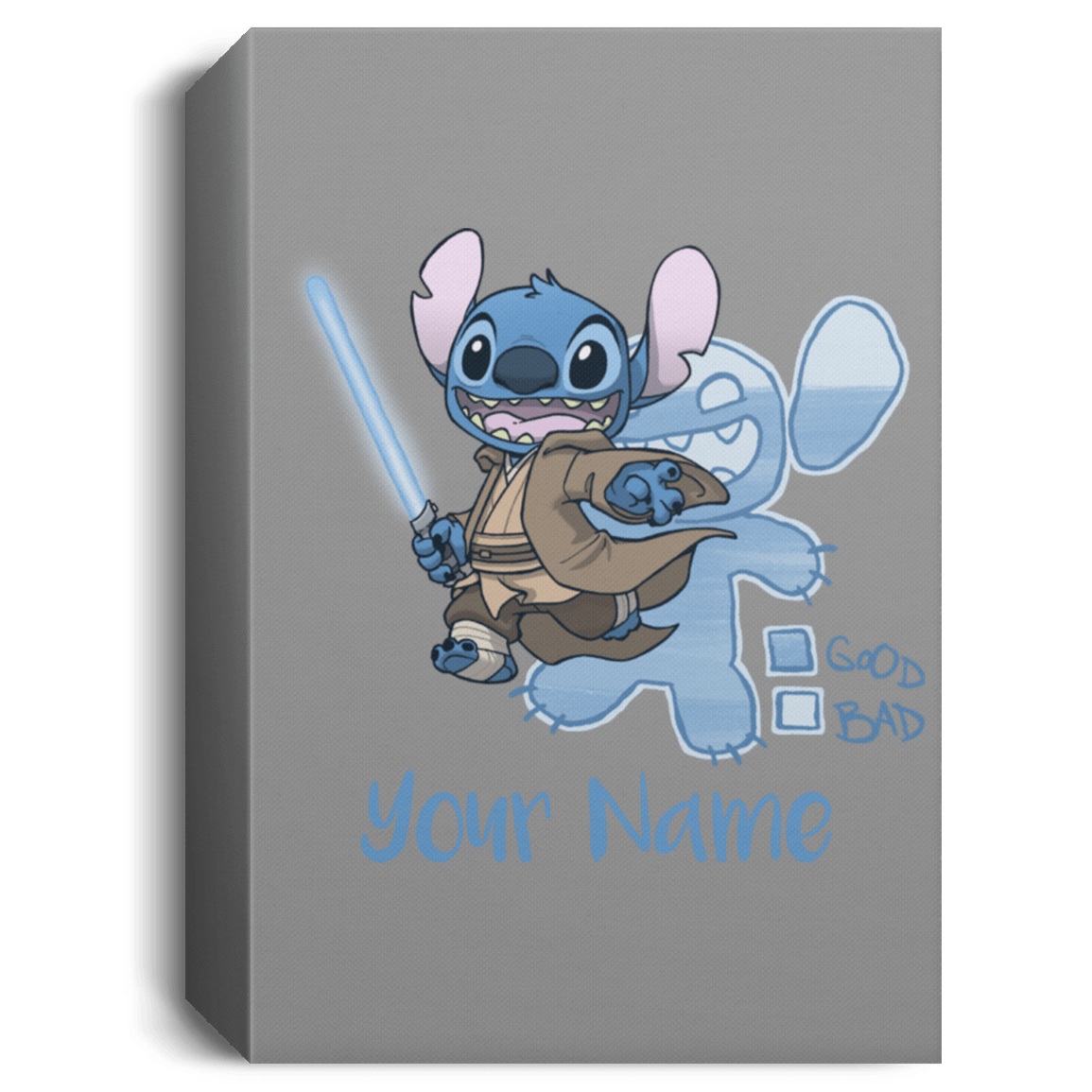 Housewares Gray / 16" x 24" Stitch Jedi Personalized Portrait Canvas