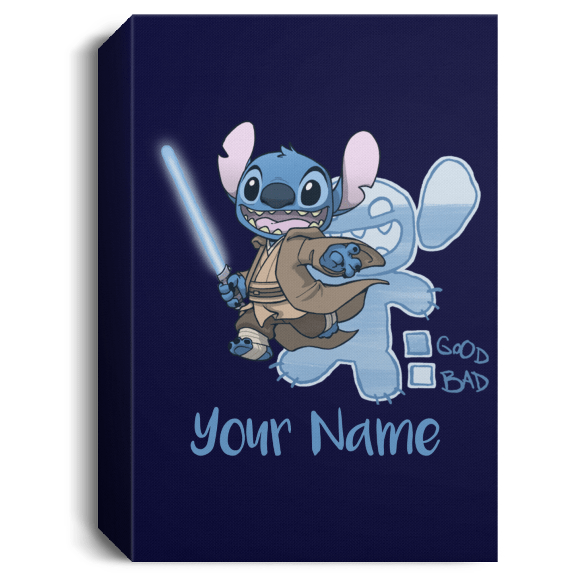 Housewares Navy / 16" x 24" Stitch Jedi Personalized Portrait Canvas
