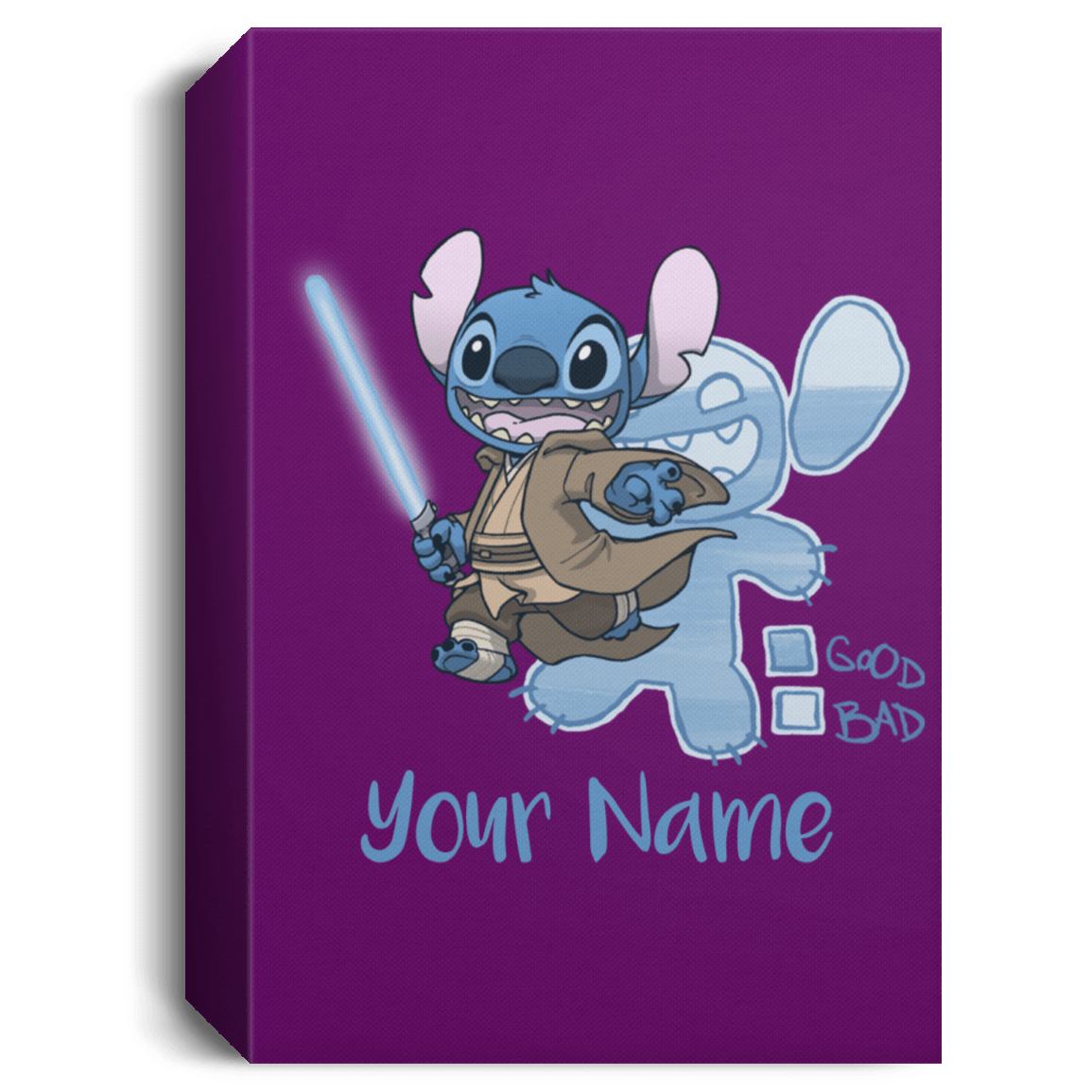 Housewares Purple / 16" x 24" Stitch Jedi Personalized Portrait Canvas
