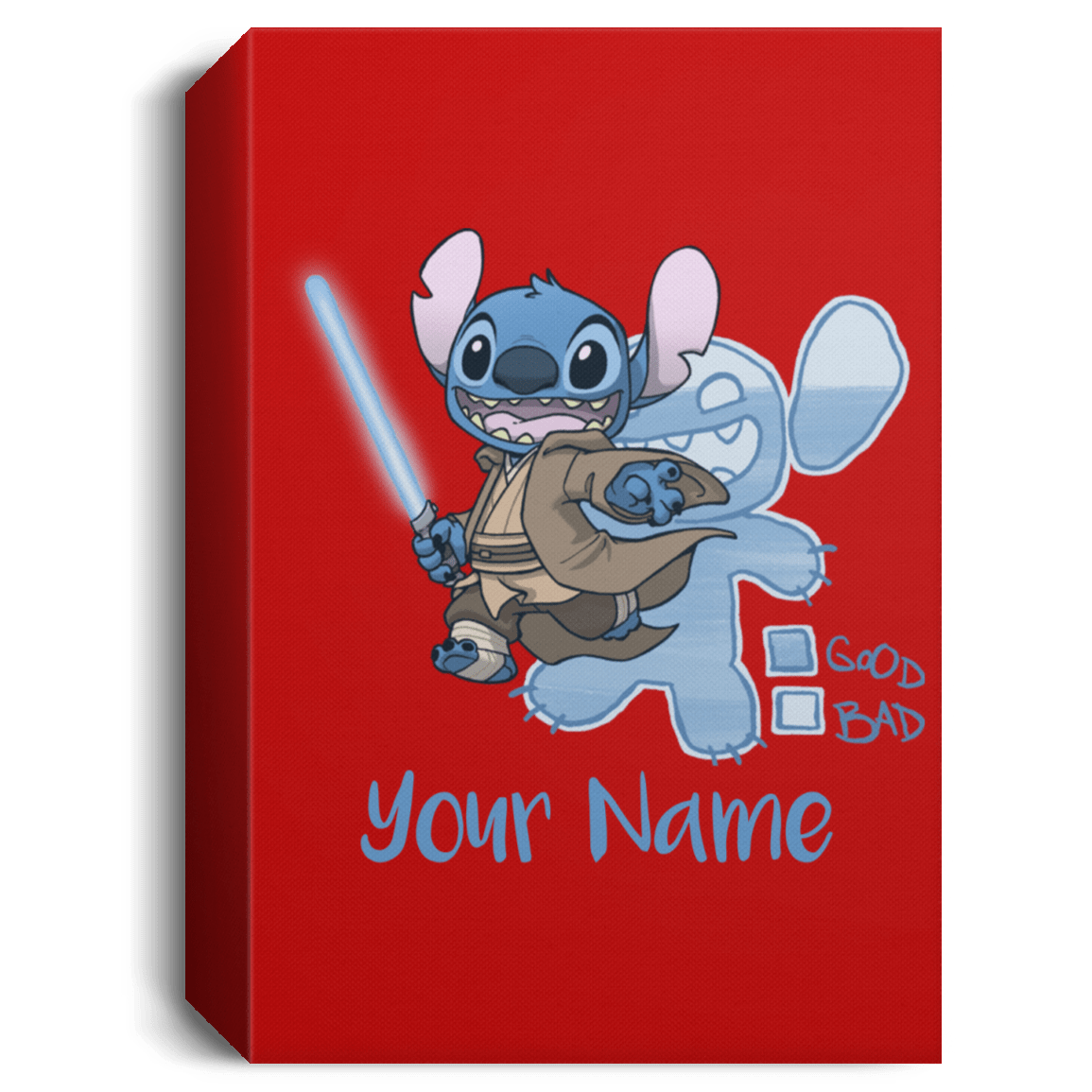 Housewares Red / 16" x 24" Stitch Jedi Personalized Portrait Canvas