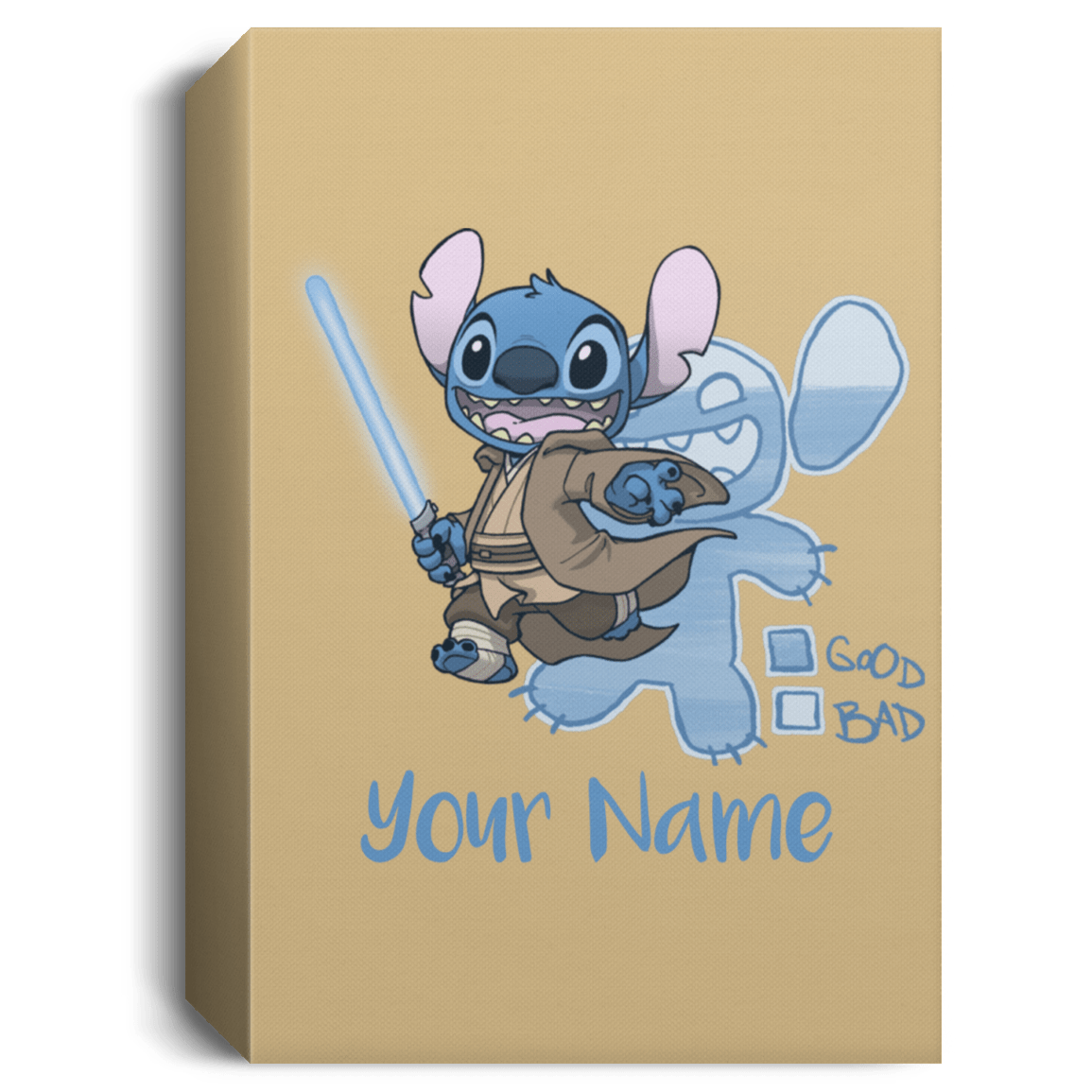 Housewares Tan / 16" x 24" Stitch Jedi Personalized Portrait Canvas