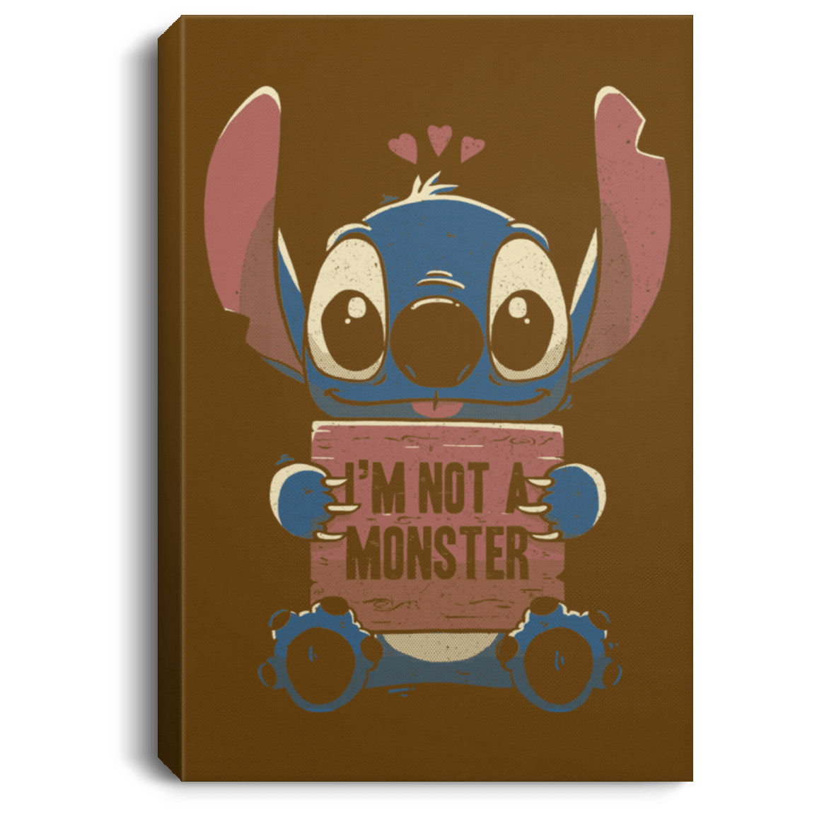 Housewares Brown / 8" x 12" Stitch Not a Monster Premium Portrait Canvas