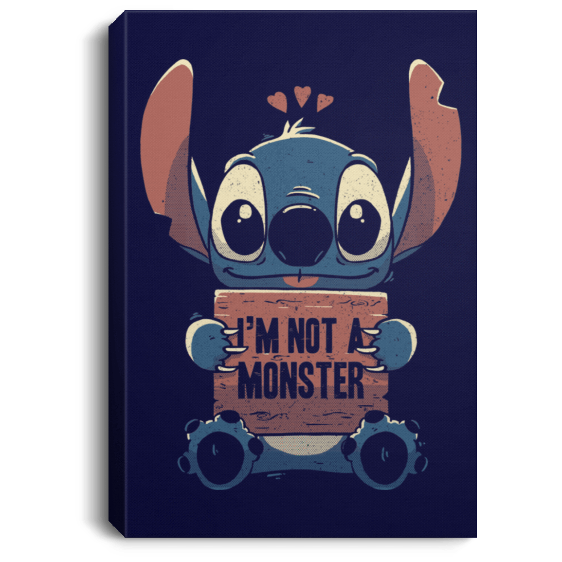 Housewares Navy / 8" x 12" Stitch Not a Monster Premium Portrait Canvas