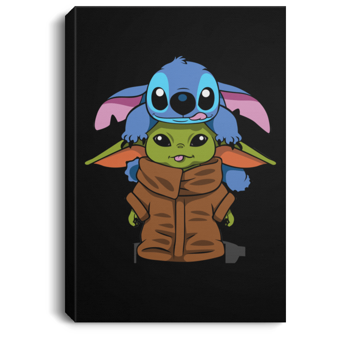 Housewares Black / 8" x 12" Stitch Yoda Premium Portrait Canvas