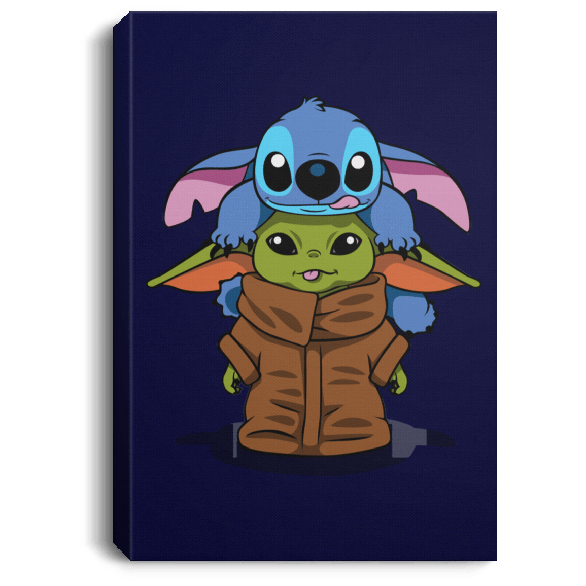 Housewares Navy / 8" x 12" Stitch Yoda Premium Portrait Canvas