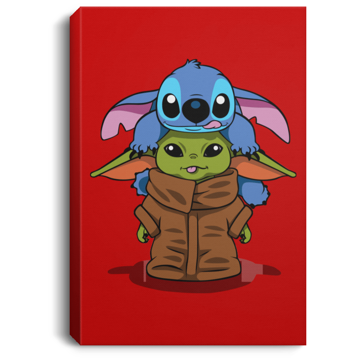 Housewares Red / 8" x 12" Stitch Yoda Premium Portrait Canvas