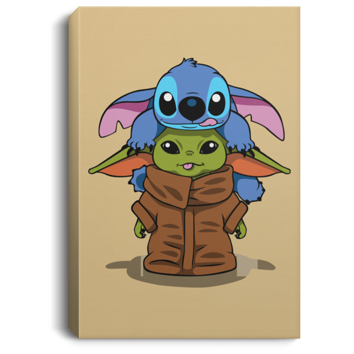 Housewares Tan / 8" x 12" Stitch Yoda Premium Portrait Canvas