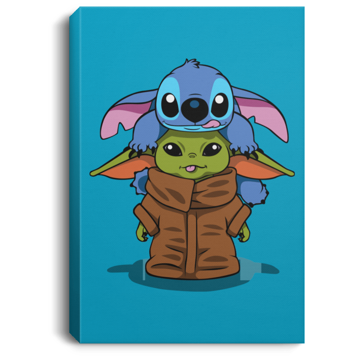 Housewares Turquoise / 8" x 12" Stitch Yoda Premium Portrait Canvas