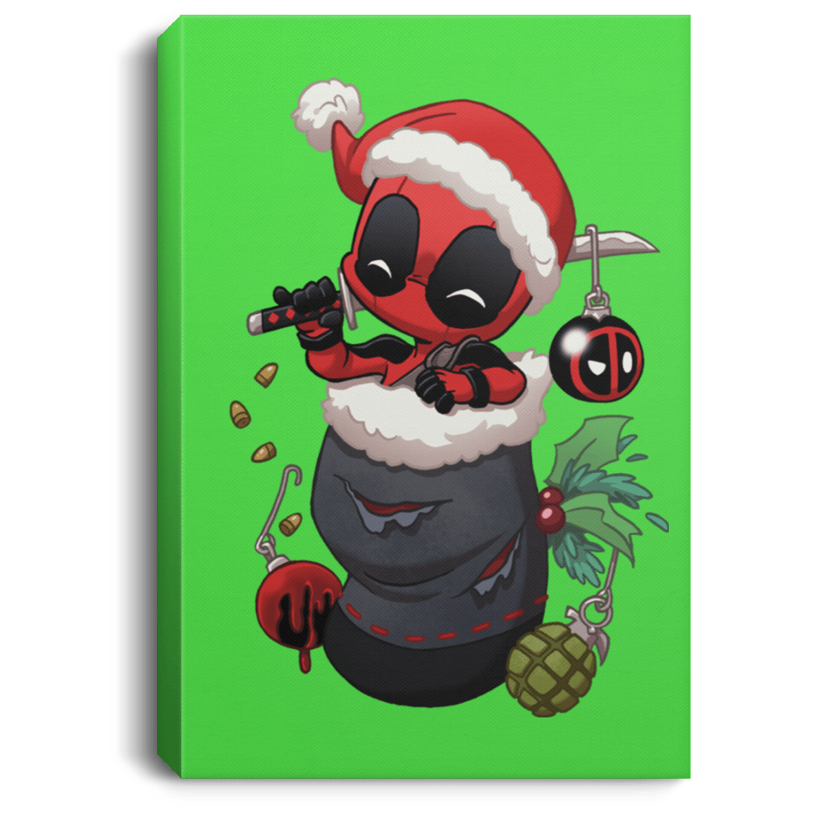 Housewares Kelly / 8" x 12" Stocking Stuffer Deadpool Premium Portrait Canvas