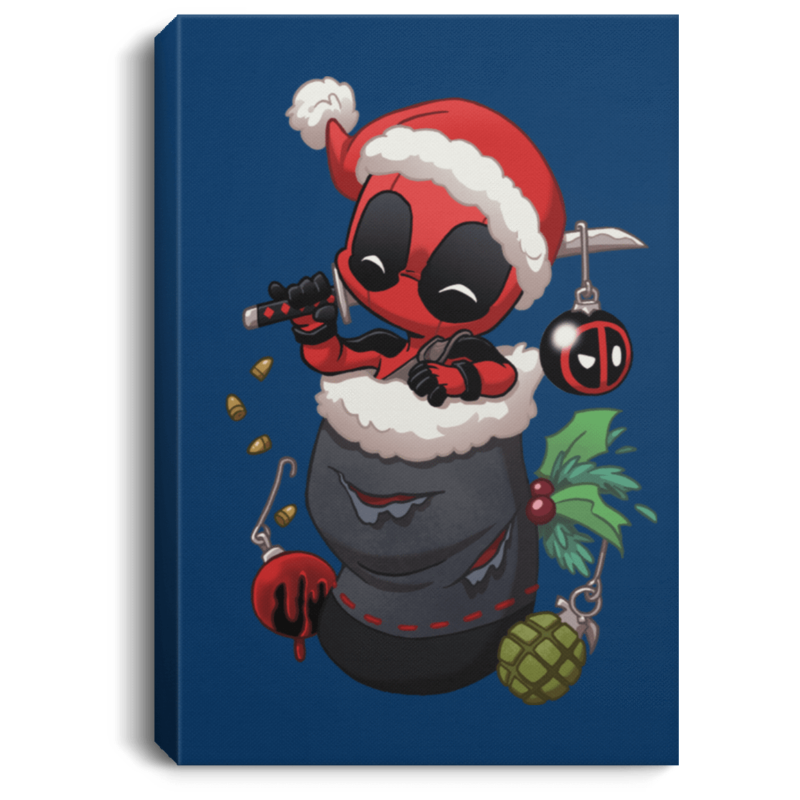 Housewares Royal / 8" x 12" Stocking Stuffer Deadpool Premium Portrait Canvas