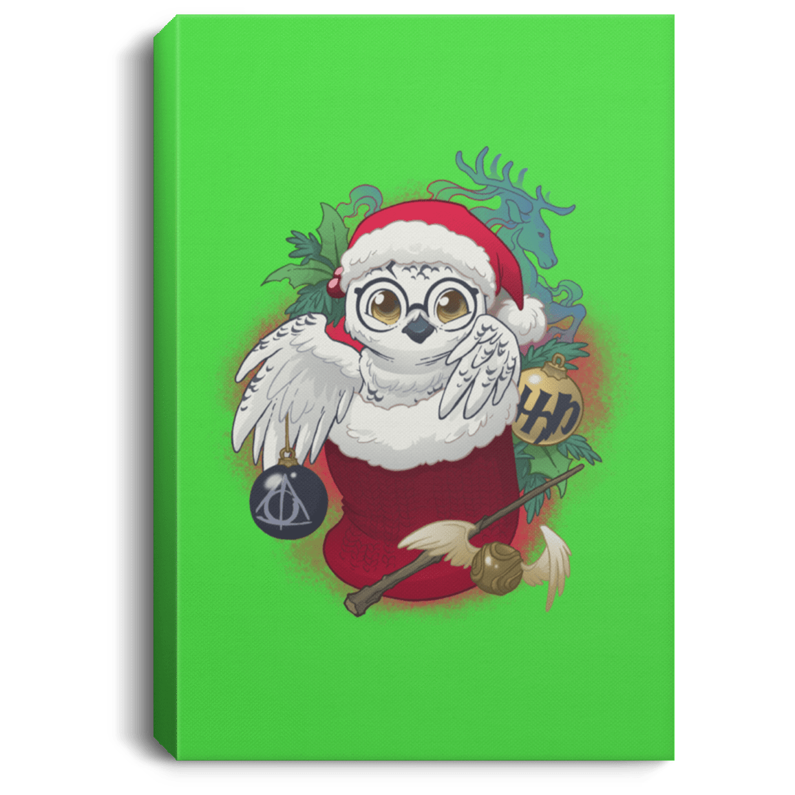 Housewares Kelly / 8" x 12" Stocking Stuffer HP Owl Premium Portrait Canvas