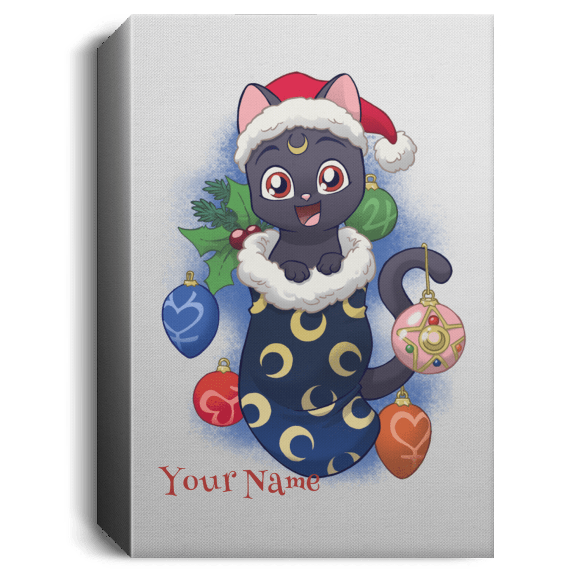 Housewares White / 16" x 24" Stocking Stuffer Luna Personalized Portrait Canvas