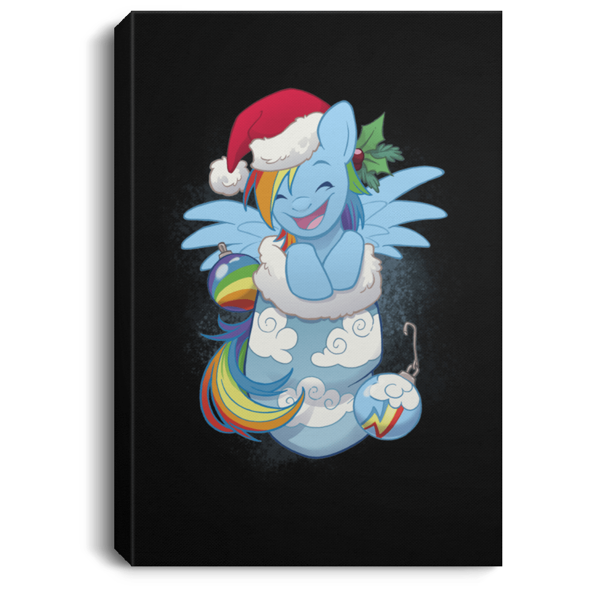 Housewares Black / 8" x 12" Stocking Stuffer Rain Premium Portrait Canvas