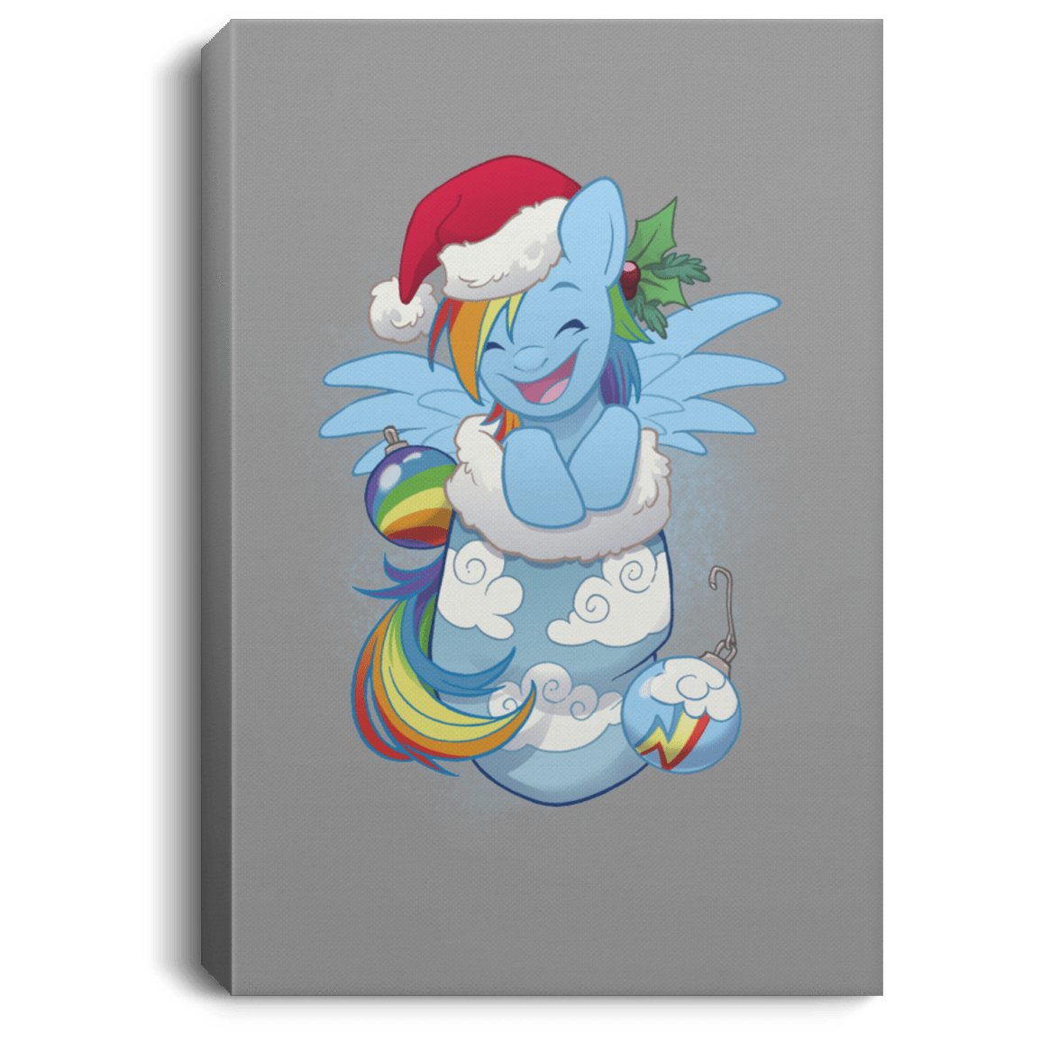 Housewares Gray / 8" x 12" Stocking Stuffer Rain Premium Portrait Canvas