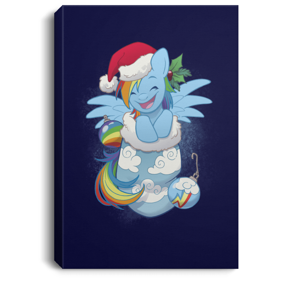 Housewares Navy / 8" x 12" Stocking Stuffer Rain Premium Portrait Canvas