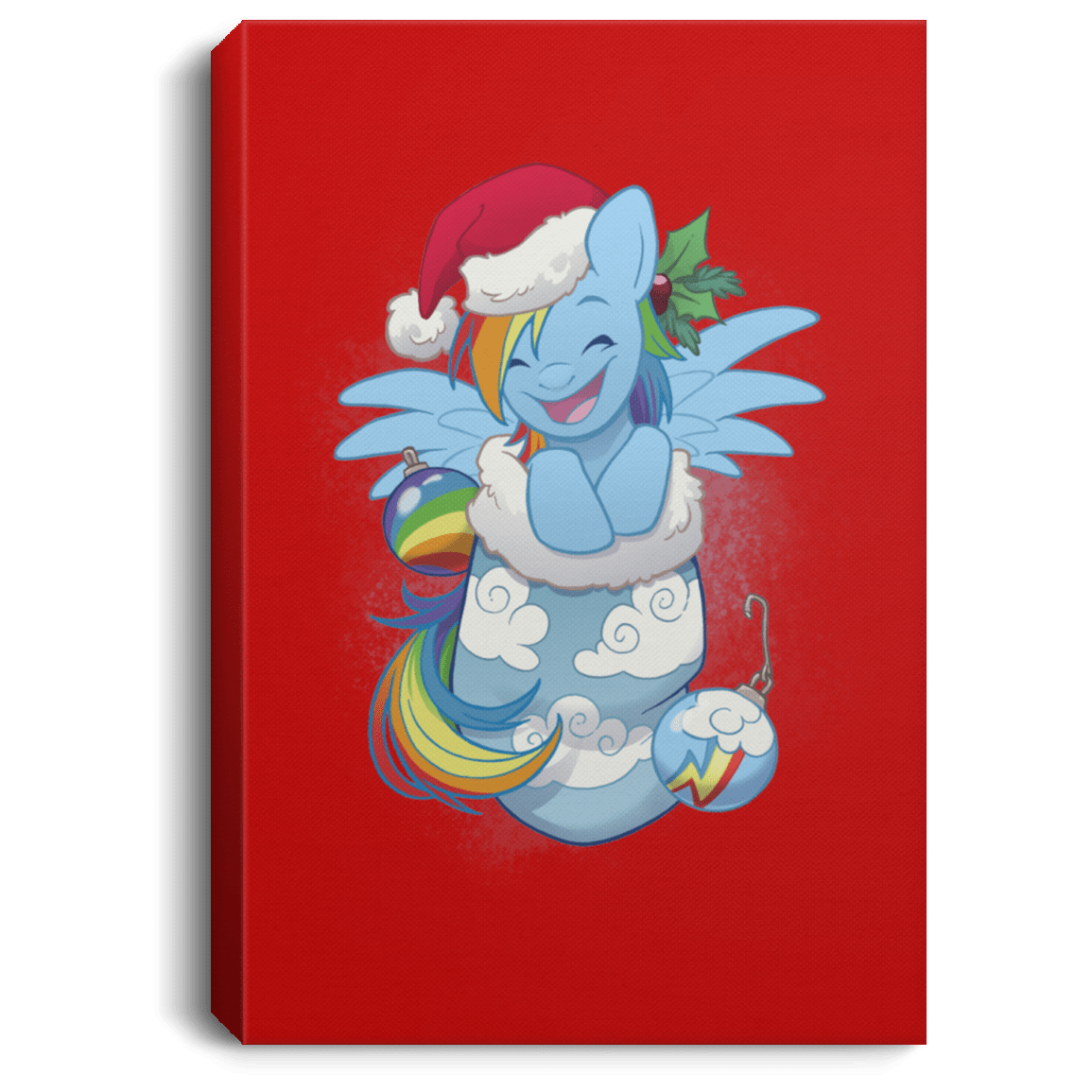 Housewares Red / 8" x 12" Stocking Stuffer Rain Premium Portrait Canvas