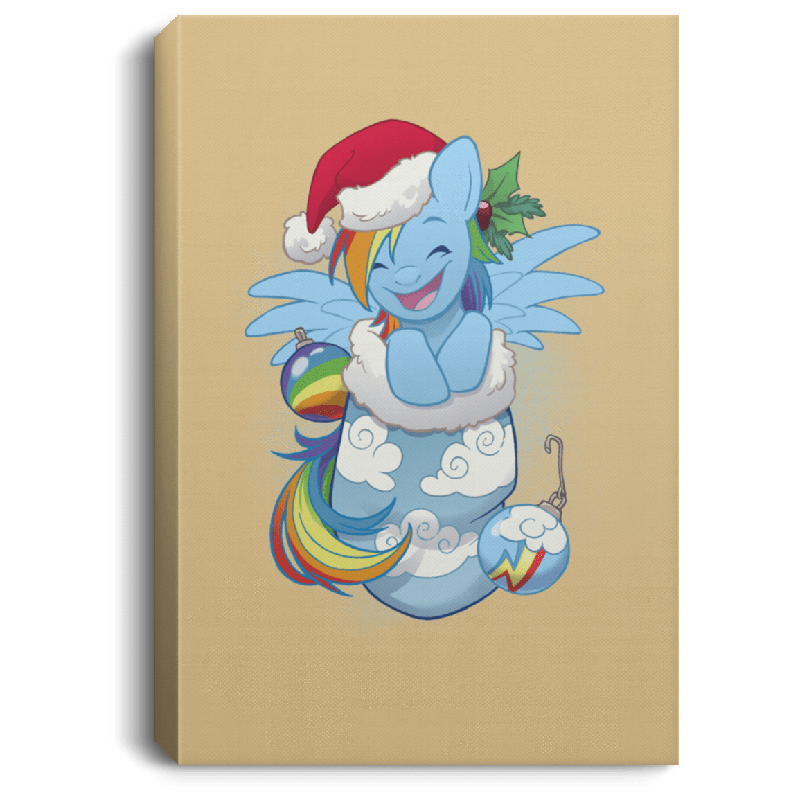 Housewares Tan / 8" x 12" Stocking Stuffer Rain Premium Portrait Canvas