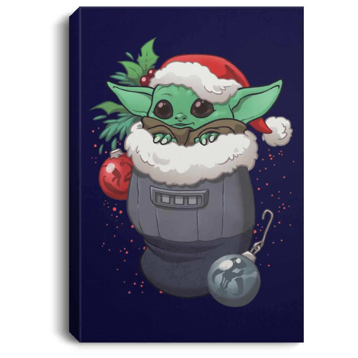 Housewares Navy / 8" x 12" Stocking Stuffer Yoda Premium Portrait Canvas