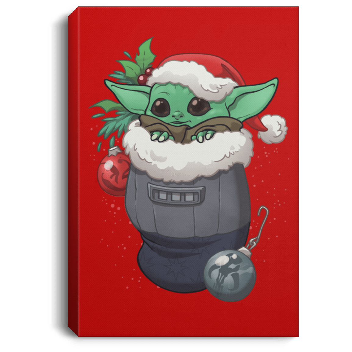 Housewares Red / 8" x 12" Stocking Stuffer Yoda Premium Portrait Canvas