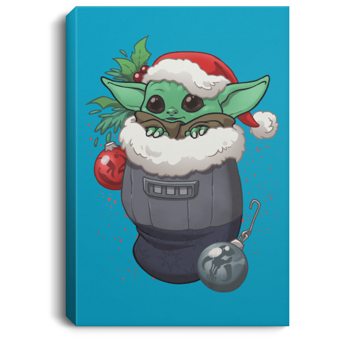 Housewares Turquoise / 8" x 12" Stocking Stuffer Yoda Premium Portrait Canvas