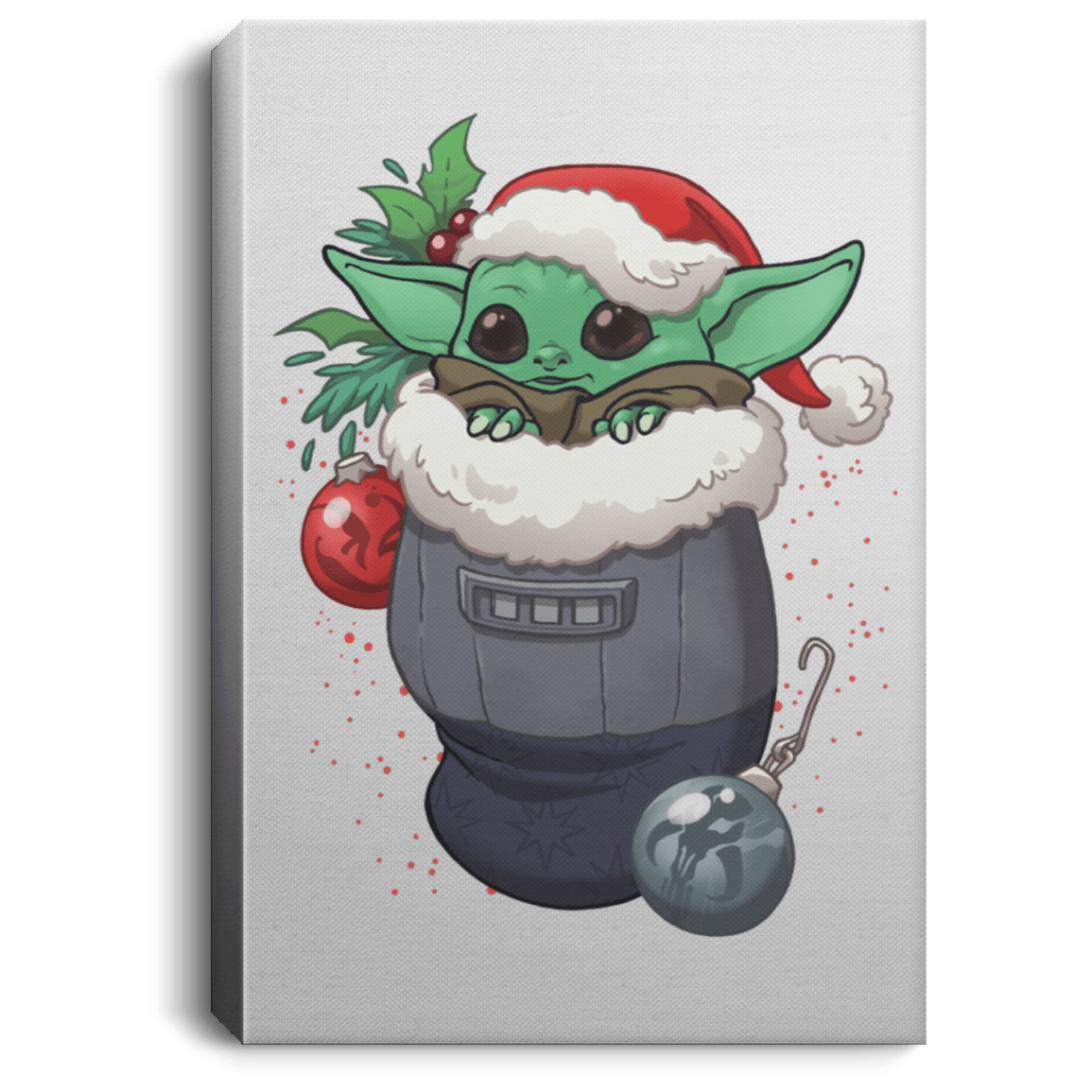 Housewares White / 8" x 12" Stocking Stuffer Yoda Premium Portrait Canvas