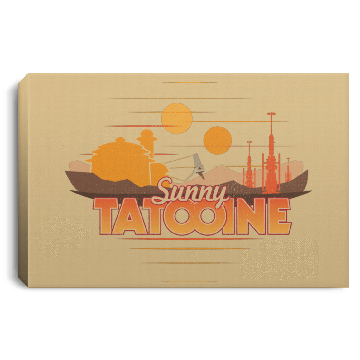 Housewares Tan / 12" x 8" Sunny Tatooine Premium Landscape Canvas