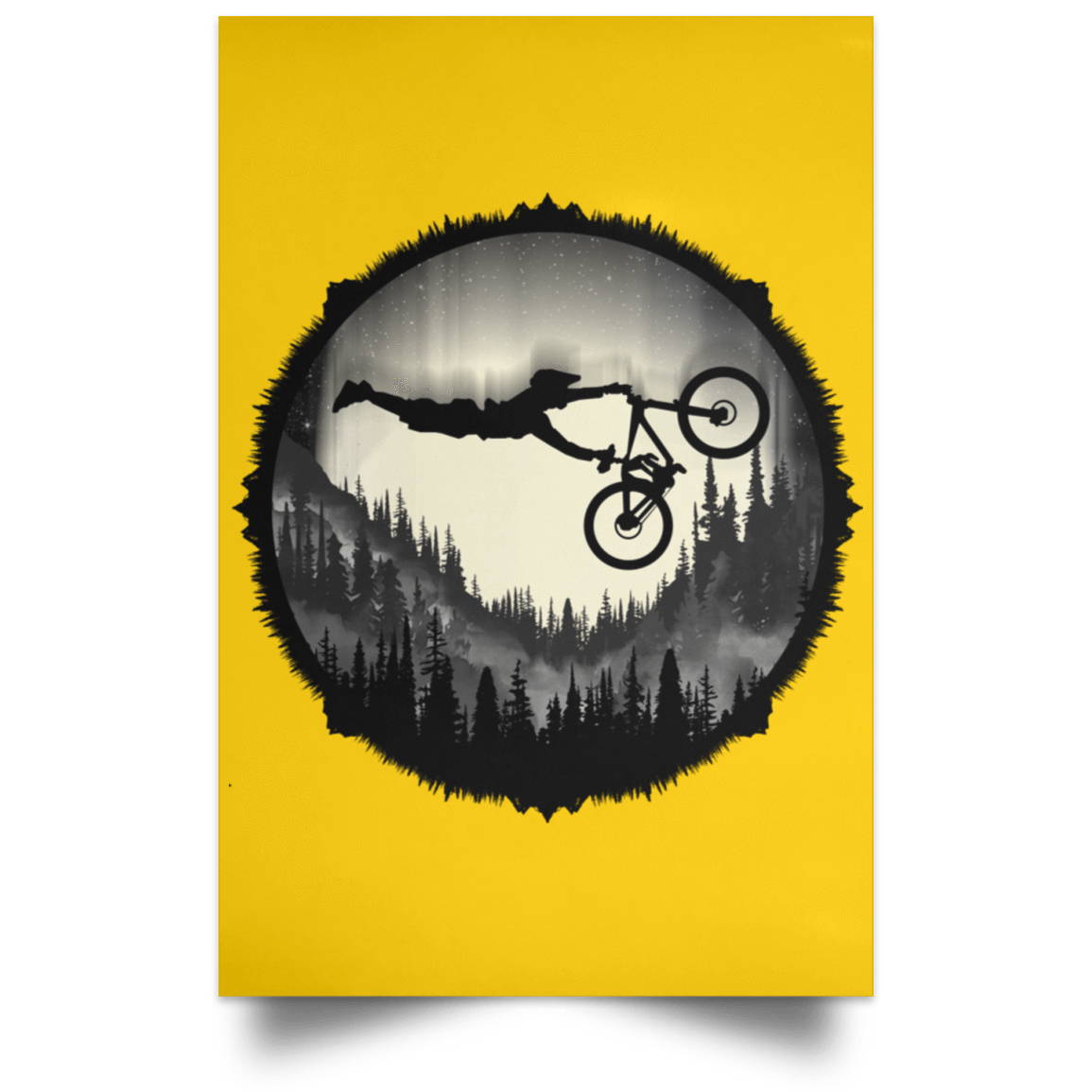 Housewares Athletic Gold / 12" x 18" Superman Bike Ride Portrait Poster