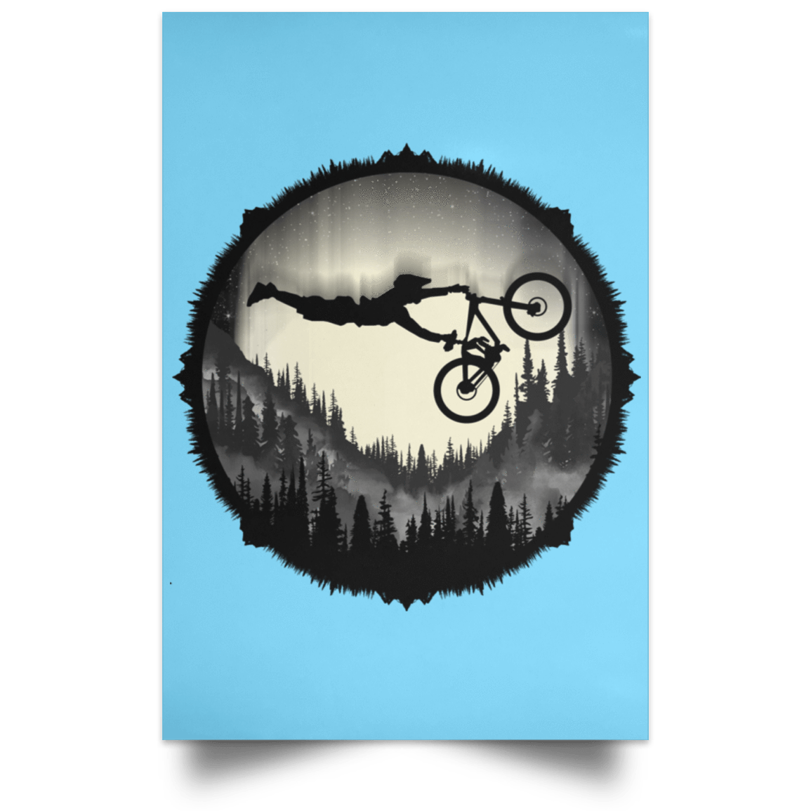 Housewares Columbia Blue / 12" x 18" Superman Bike Ride Portrait Poster