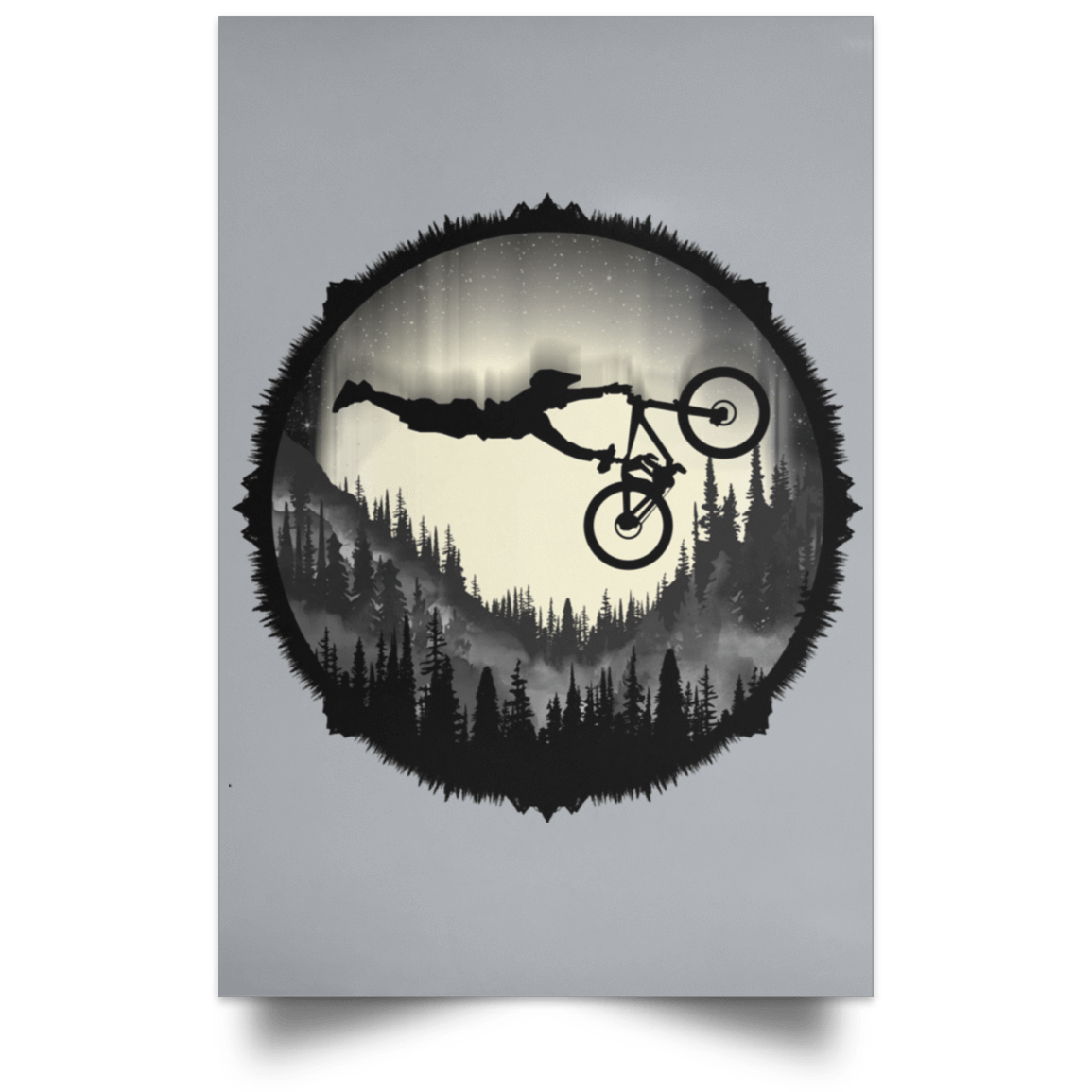 Housewares Grey / 12" x 18" Superman Bike Ride Portrait Poster