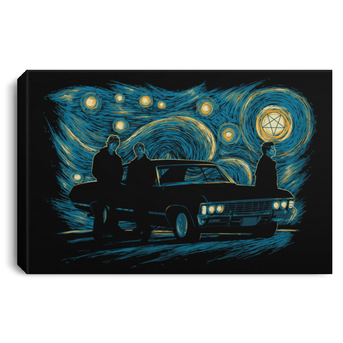 Housewares Black / 12" x 8" Supernatural Night Premium Landscape Canvas