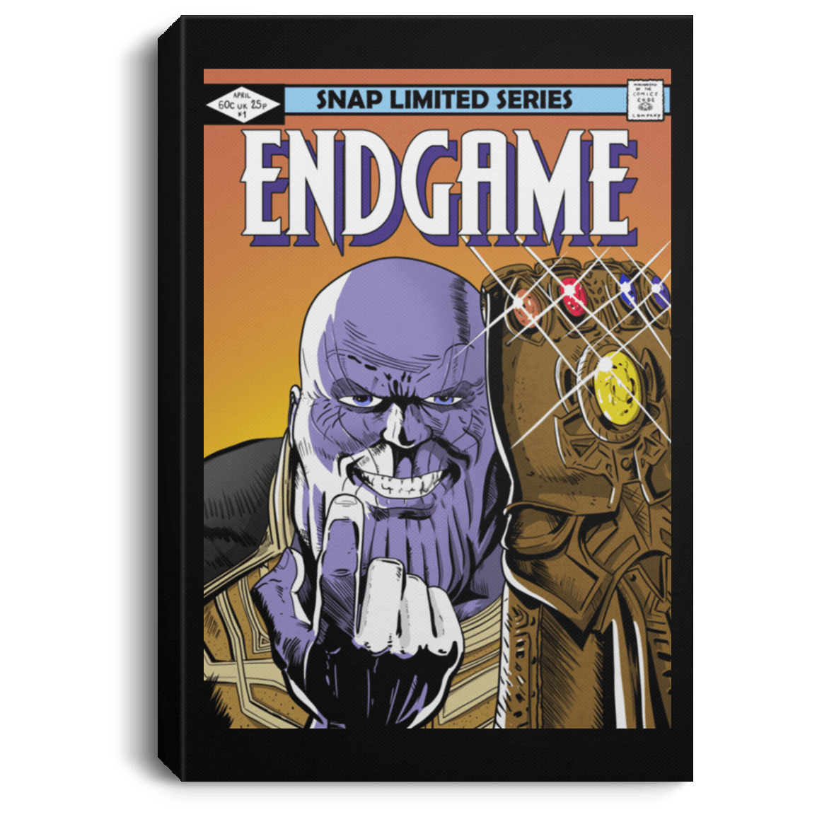 Housewares Black / 8" x 12" Thanos Endgame Premium Portrait Canvas