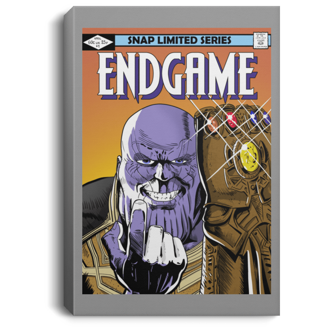 Housewares Gray / 8" x 12" Thanos Endgame Premium Portrait Canvas