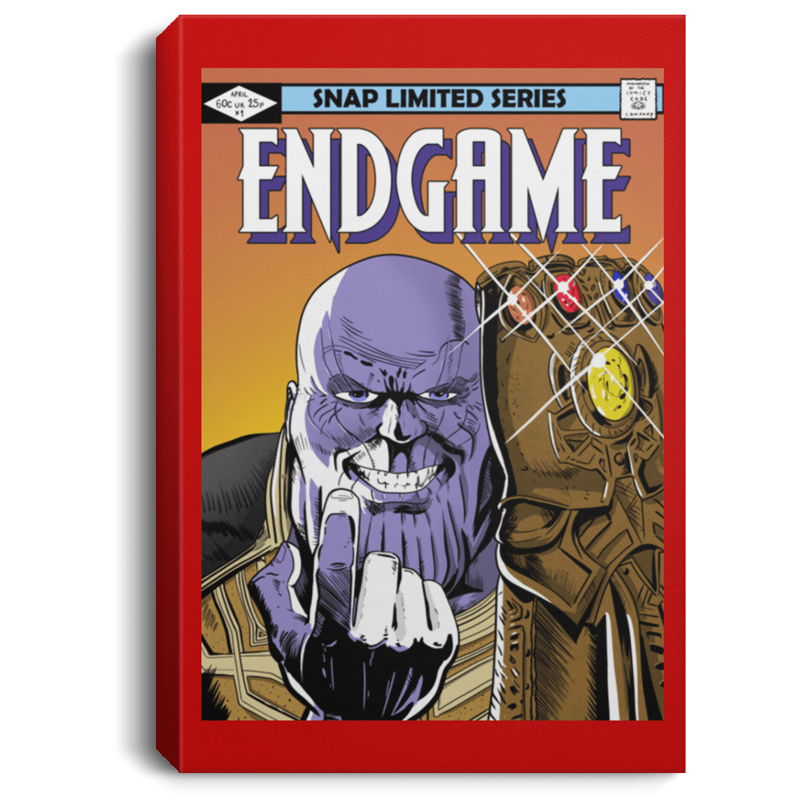 Housewares Red / 8" x 12" Thanos Endgame Premium Portrait Canvas