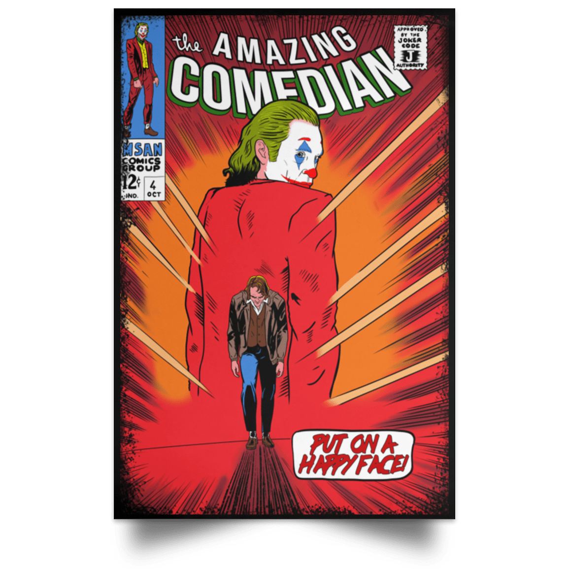 Housewares Black / 12" x 18" The Amazing Comedian Portrait Poster