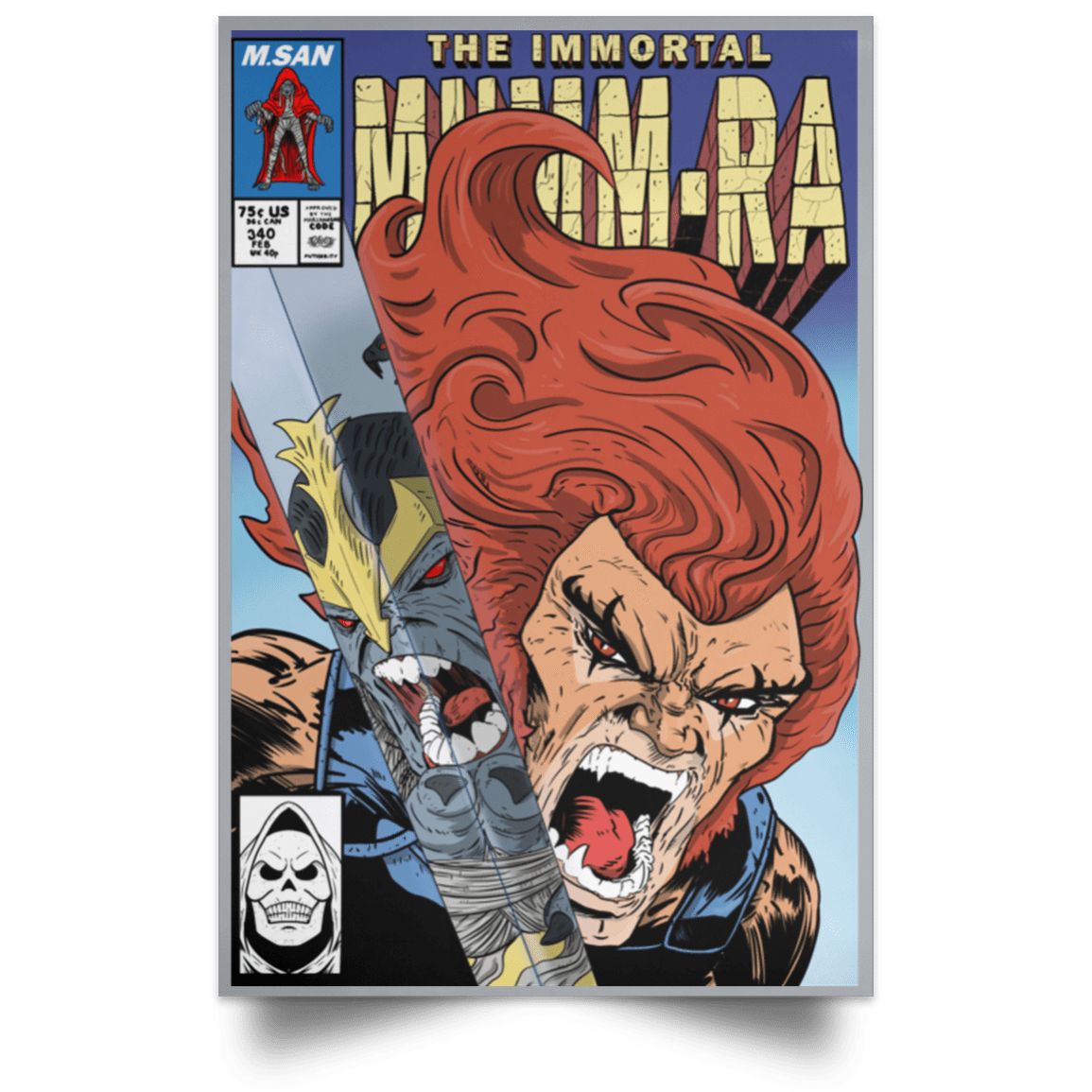 Housewares Grey / 12" x 18" The Immortal Mumm-ra Portrait Poster