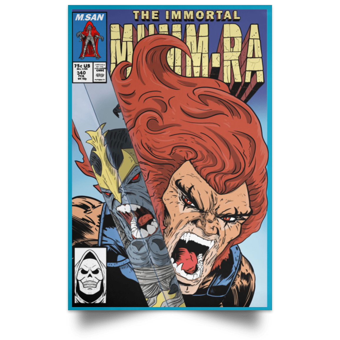 Housewares Turquoise / 12" x 18" The Immortal Mumm-ra Portrait Poster