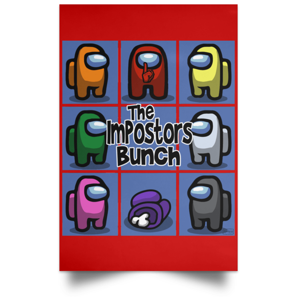 Housewares Red / 12" x 18" The Impostors Bunch Portrait Poster