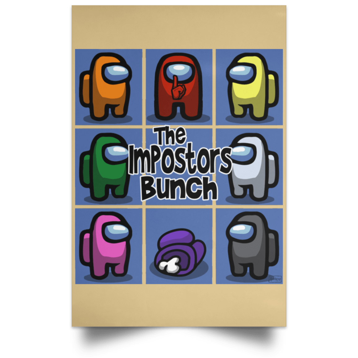 Housewares Tan / 12" x 18" The Impostors Bunch Portrait Poster