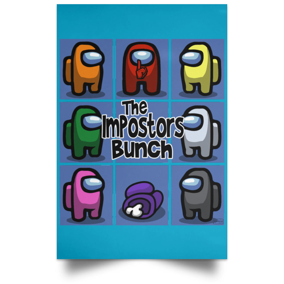 Housewares Turquoise / 12" x 18" The Impostors Bunch Portrait Poster